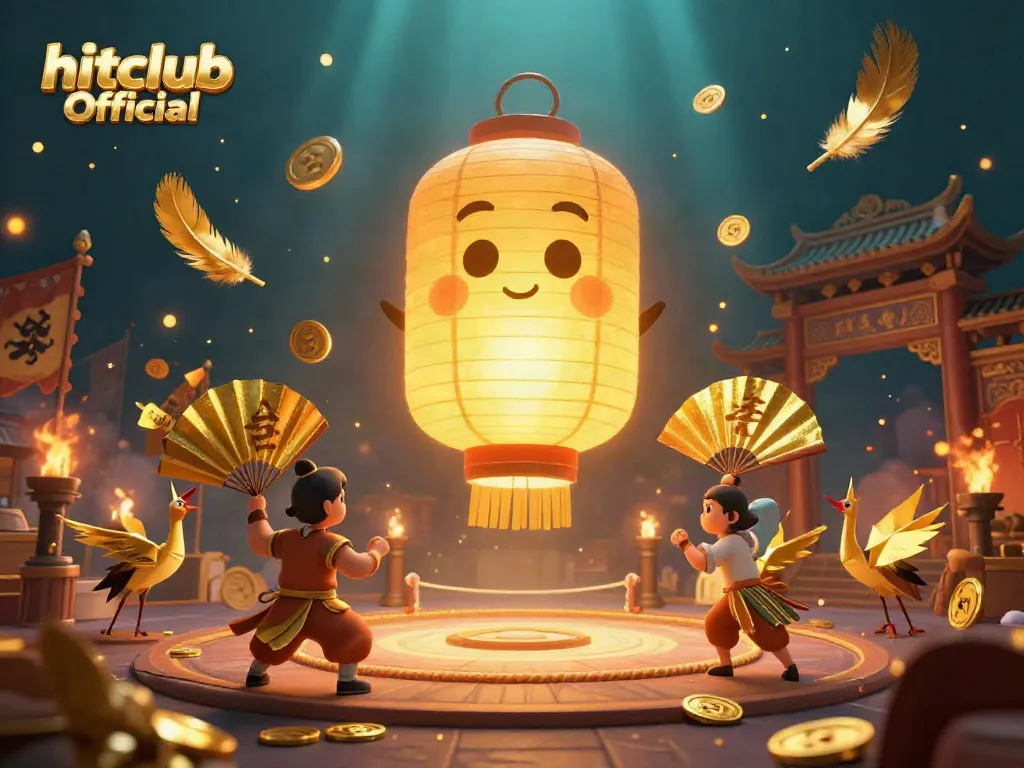 Explore the vibrant gaming experience at hitclub Official with the glowing lantern spirit in a dynamic casino setting.